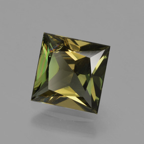 Kornerupina verde natural 1,32ct, quadrado, VS-SI
