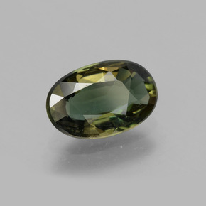 Kornerupina verde natural 1,99ct, corte oval, VS-SI