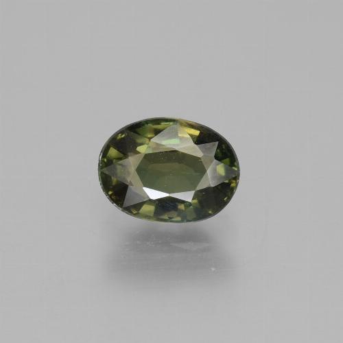 Kornerupina verde natural 1,25ct, corte oval, VS
