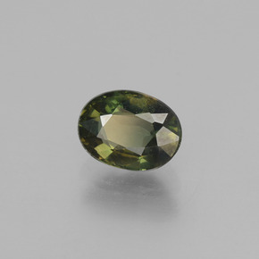 Kornerupina verde natural 1,25ct, corte oval, VS
