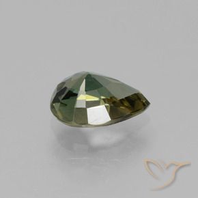 Rupina de grãos Terra Verde Natural 1.35ct, Formato de pêra, VVS-VS