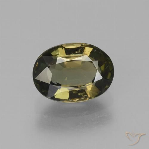 1.85ct Natural Marrom esverdeado Rupina de grãos, oval, VS