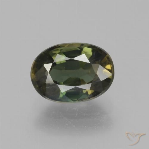 1.92ct Natural verde escuro Rupina de grãos, oval, VS