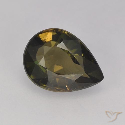 1.80ct Natural Marrom esverdeado Rupina de grãos, Formato de pêra, VS