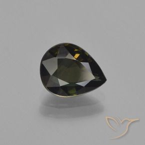 Rupina de grãos Marrom escuro Natural 1.63ct, Formato de pêra, VS