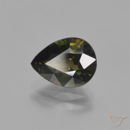 Rupina de grãos Marrom escuro Natural 1.90ct, Formato de pêra, VVS