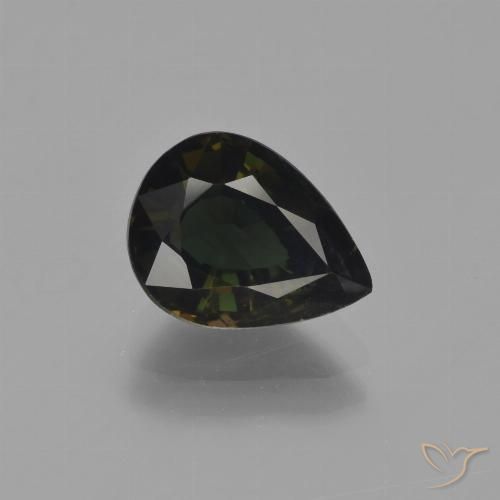2.61ct Natural Marrom esverdeado Rupina de grãos, Formato de pêra, VS