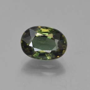 Kornerupina verde natural 2,18ct, corte oval, VVS