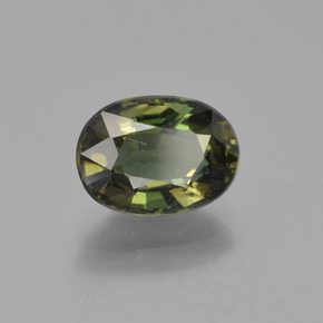 Kornerupina verde natural 2,18ct, corte oval, VVS