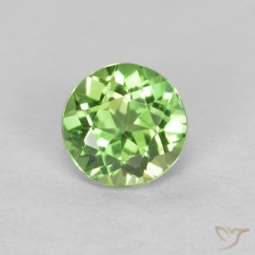 0.16ct Natural verde vivo Rupina de grãos, Redondo, VVS-VS