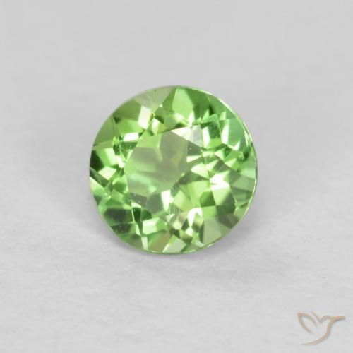 Rupina de grãos verde vivo Natural 0.16ct, Redondo, VVS-VS