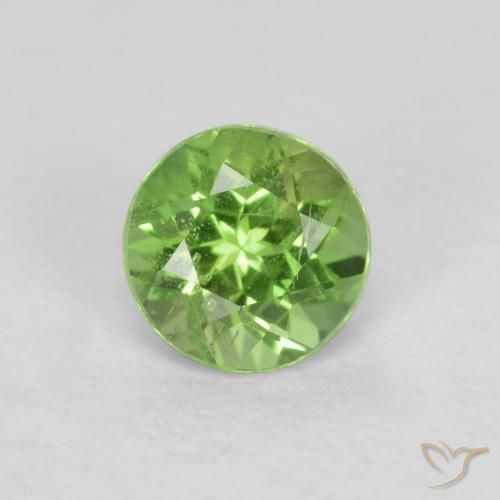 0.23ct Natural Verde limão Rupina de grãos, Redondo, VS-SI