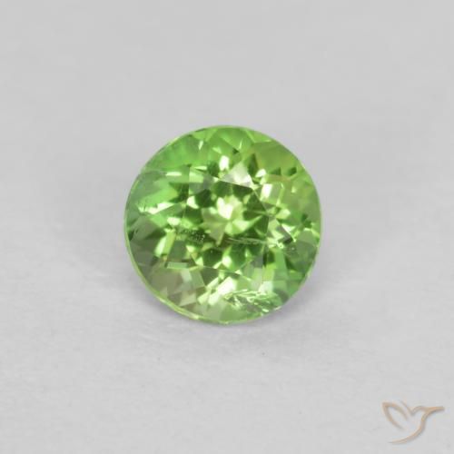 0.19ct Natural verde vivo Rupina de grãos, Redondo, SI, Photo A