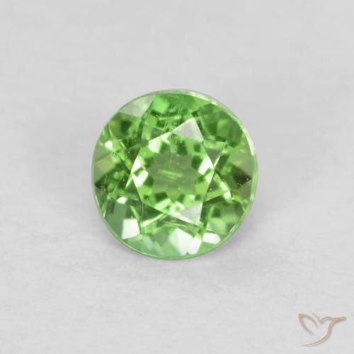0.17ct Natural Luz verde Rupina de grãos, Redondo, VS