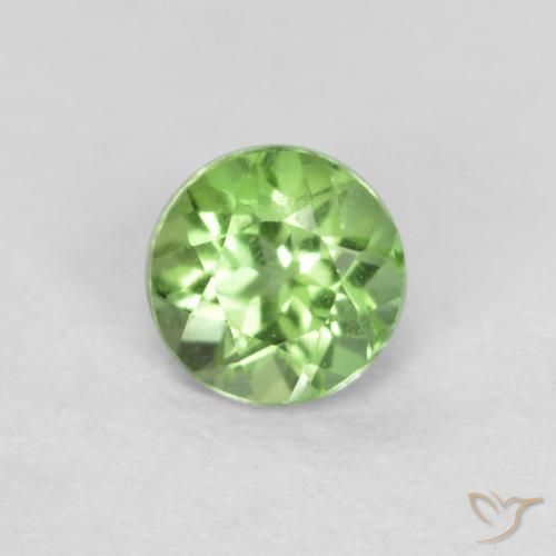 0.16ct Natural Verde médio Rupina de grãos, Redondo, VS