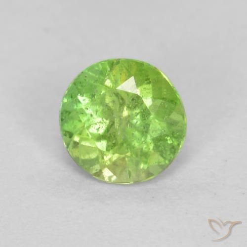 Rupina de grãos verde vivo Natural 0.21ct, Redondo, SI