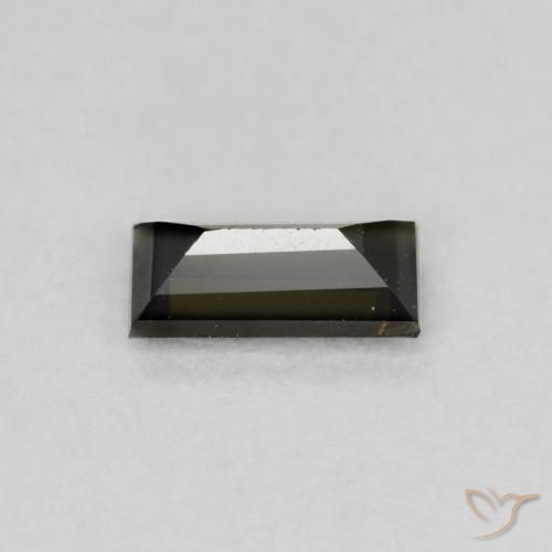 Rupina de grãos Verde acastanhado Natural 0.48ct, baguete, VVS-VS