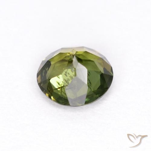 Rupina de grãos Verde amarelado Natural 0.40ct, Redondo, VS-SI