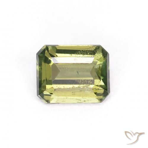0.41ct Natural Verde acastanhado Rupina de grãos, Corte Esmeralda, VS