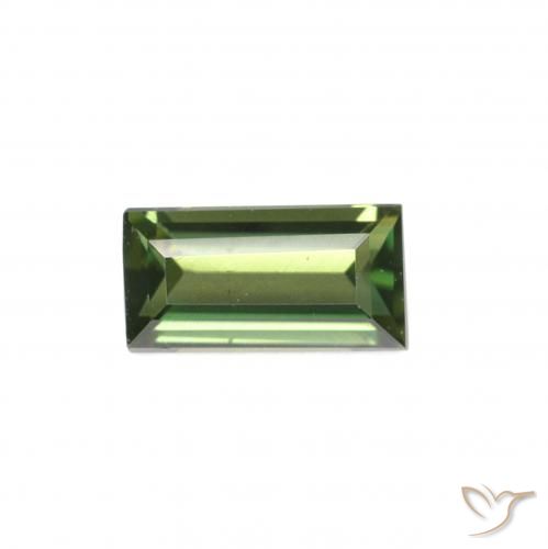 0.35ct Natural Verde amarelado Rupina de grãos, baguete, VVS-VS