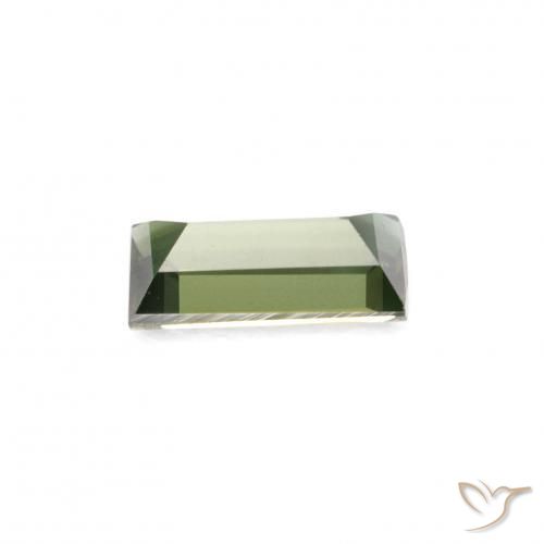Rupina de grãos Verde amarelado Natural 0.35ct, baguete, VVS-VS