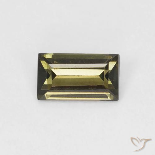0.35ct Natural Luz verde Rupina de grãos, baguete, VVS-VS
