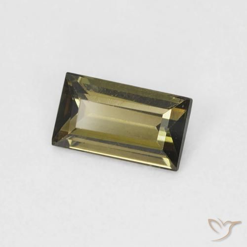 Rupina de grãos Luz verde Natural 0.35ct, baguete, VVS-VS