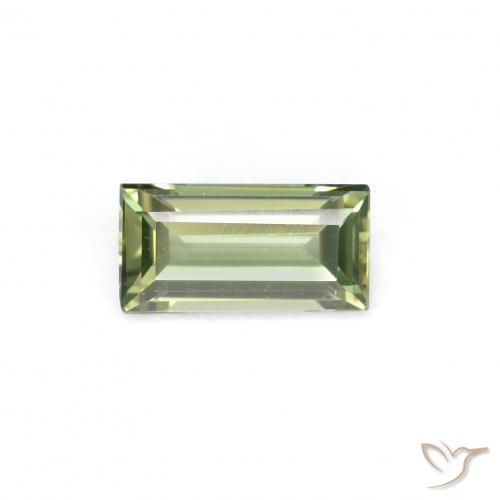0.31ct Natural Medium Light Green Rupina de grãos, baguete, VVS-VS