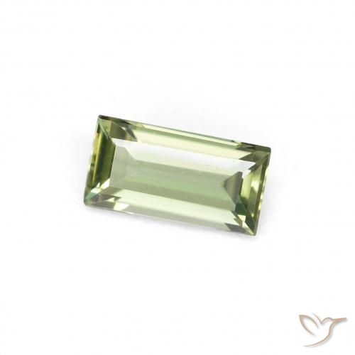 Rupina de grãos Medium Light Green Natural 0.31ct, baguete, VVS-VS