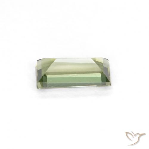 Rupina de grãos Medium Light Green Natural 0.31ct, baguete, VVS-VS