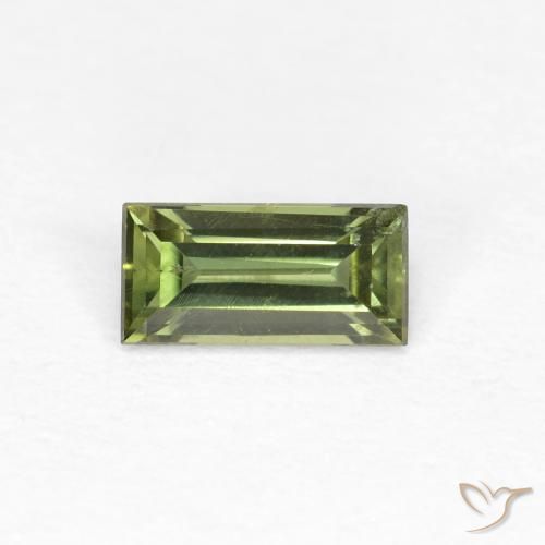 0.48ct Natural Verde médio-escuro Rupina de grãos, baguete, VVS-VS