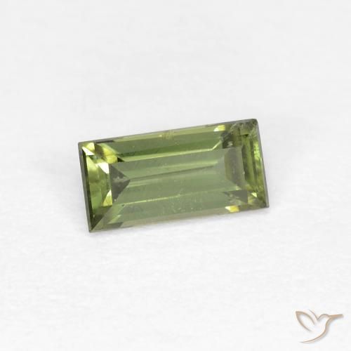 Rupina de grãos Verde médio-escuro Natural 0.48ct, baguete, VVS-VS