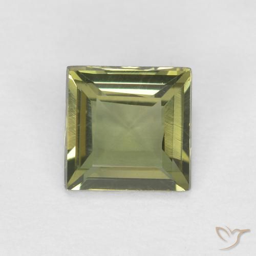 0.39ct Natural Verde oliva Rupina de grãos, Quadrado, VVS