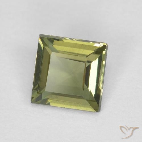 Rupina de grãos Verde oliva Natural 0.39ct, Quadrado, VVS