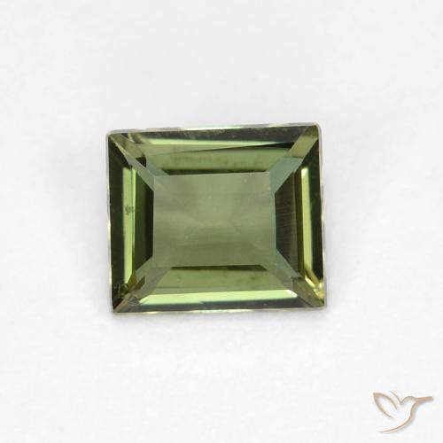 0.37ct Natural verde escuro Rupina de grãos, baguete, VS