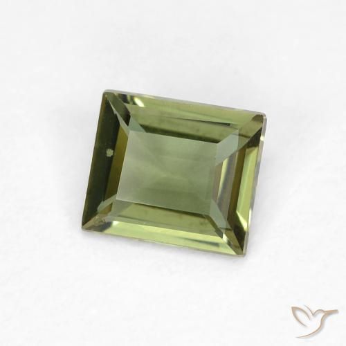 Rupina de grãos verde escuro Natural 0.37ct, baguete, VS