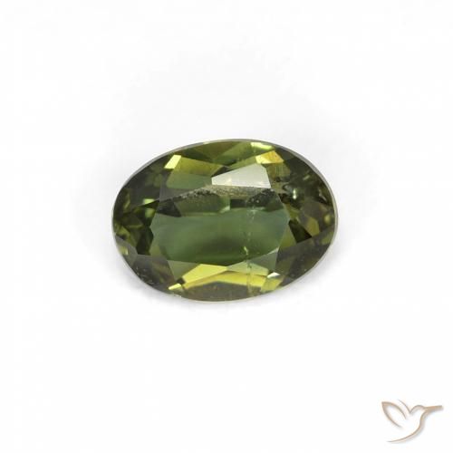 Rupina de grãos Verde Floresta Claro Natural 0.37ct, oval, VS