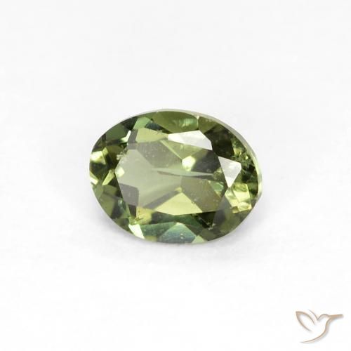Rupina de grãos Verde amarelado Natural 0.37ct, oval, VS