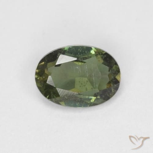 Rupina de grãos Terra Profunda Verde Natural 0.32ct, oval, VS-SI