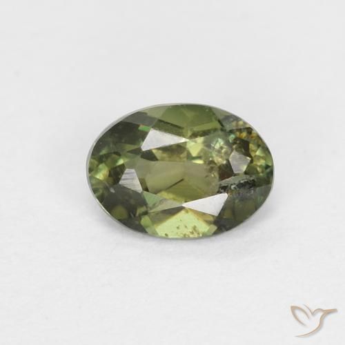 0.36ct Natural verde escuro Rupina de grãos, oval, VS-SI