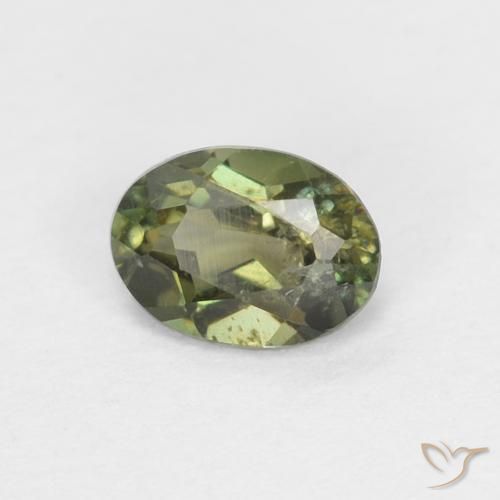 Rupina de grãos verde escuro Natural 0.36ct, oval, VS-SI