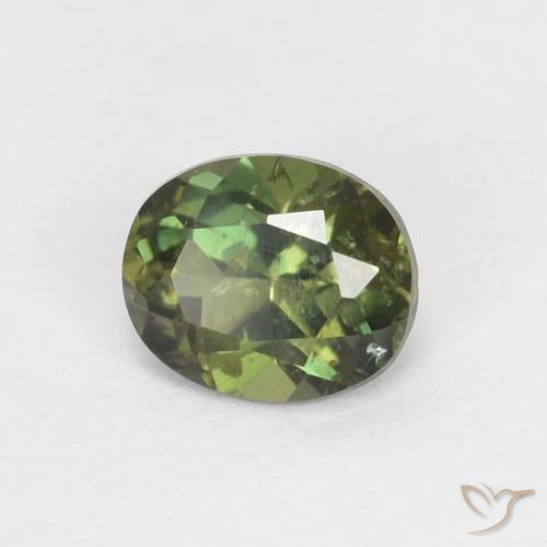 Rupina de grãos Verde amarelado Natural 0.43ct, oval, VS-SI