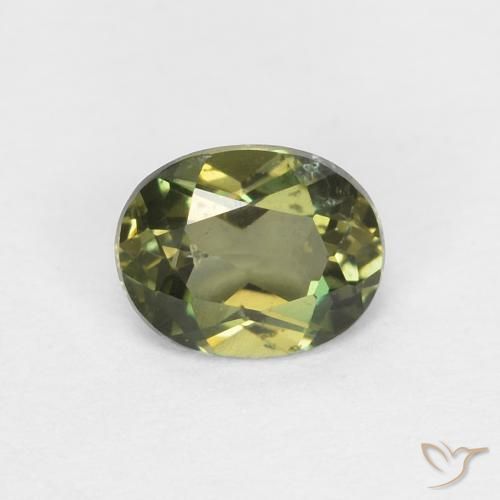 0.38ct Natural Terra Profunda Verde Rupina de grãos, oval, VS