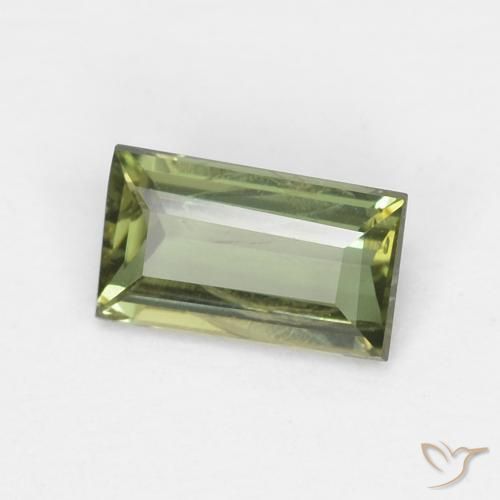 Rupina de grãos Verde escuro Natural 0.35ct, baguete, VS
