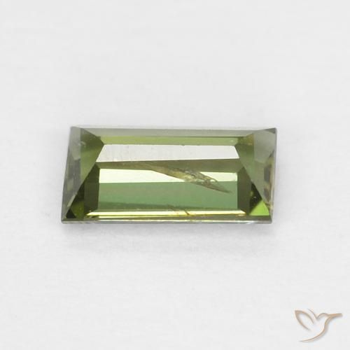 Rupina de grãos Verde escuro Natural 0.35ct, baguete, VS