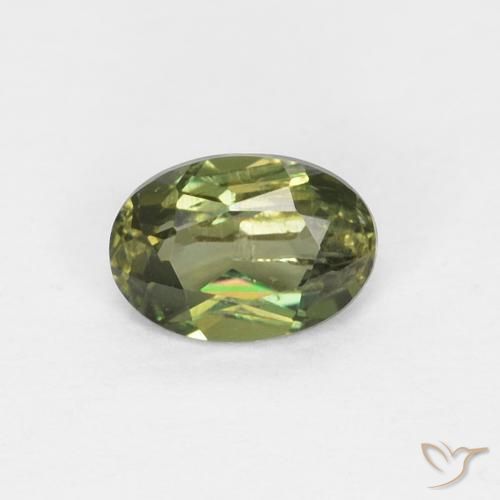 Rupina de grãos verde escuro Natural 0.30ct, oval, VS-SI