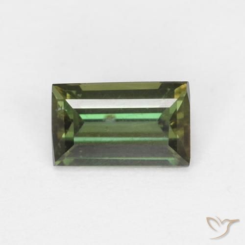 Rupina de grãos Verde escuro Natural 0.36ct, baguete, VS