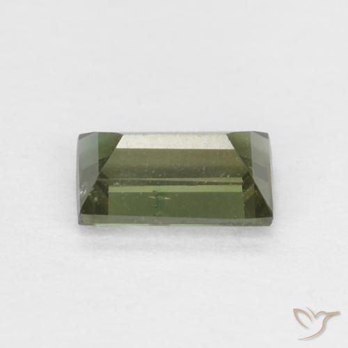Rupina de grãos Verde escuro Natural 0.36ct, baguete, VS