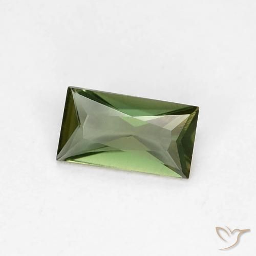 Rupina de grãos Verde floresta Natural 0.28ct, baguete, VVS