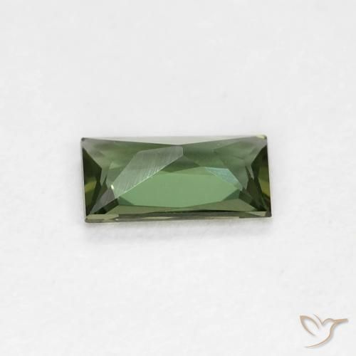 Rupina de grãos Verde floresta Natural 0.28ct, baguete, VVS